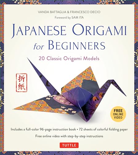 Japanese Origami for Beginners Kit: 20 Classic Origami Models: Kit with 96-page Origami Book, 72 Origami Papers and Instructional Videos: Great for Kids and Adults! Paperback – October 27, 2015
