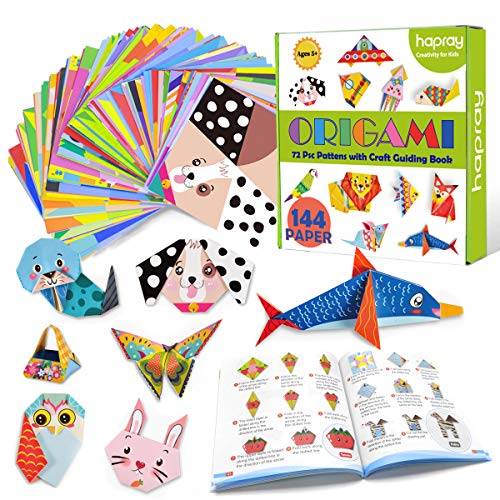 Origami Kit 144 sheets Origami Paper for Kids 72 Patterns with Craft Guiding Book