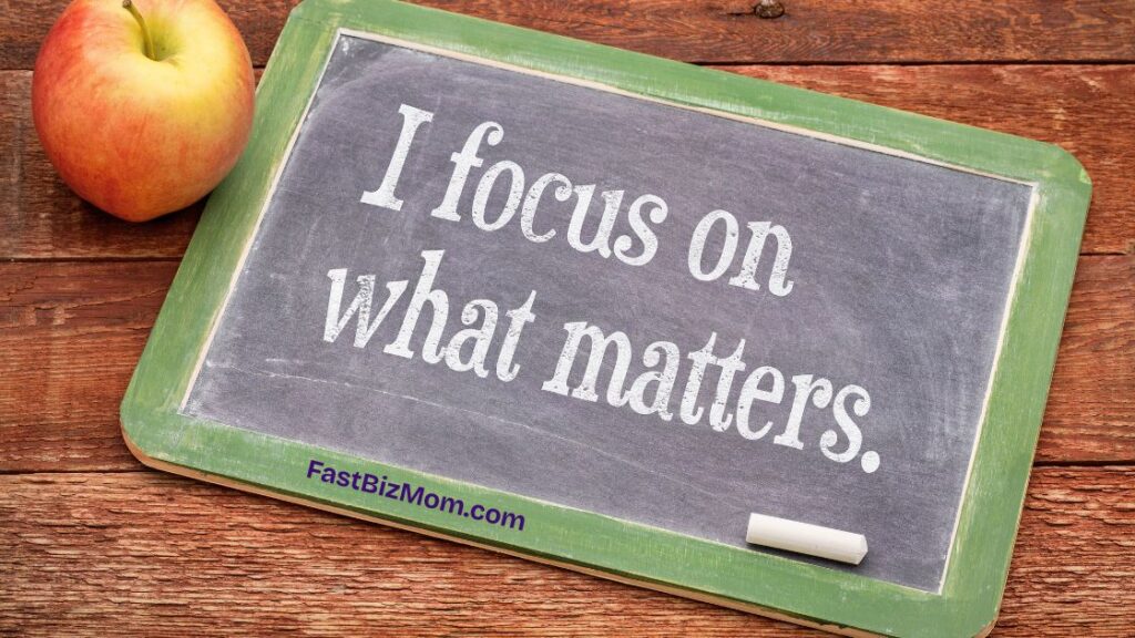 Focus on what matters